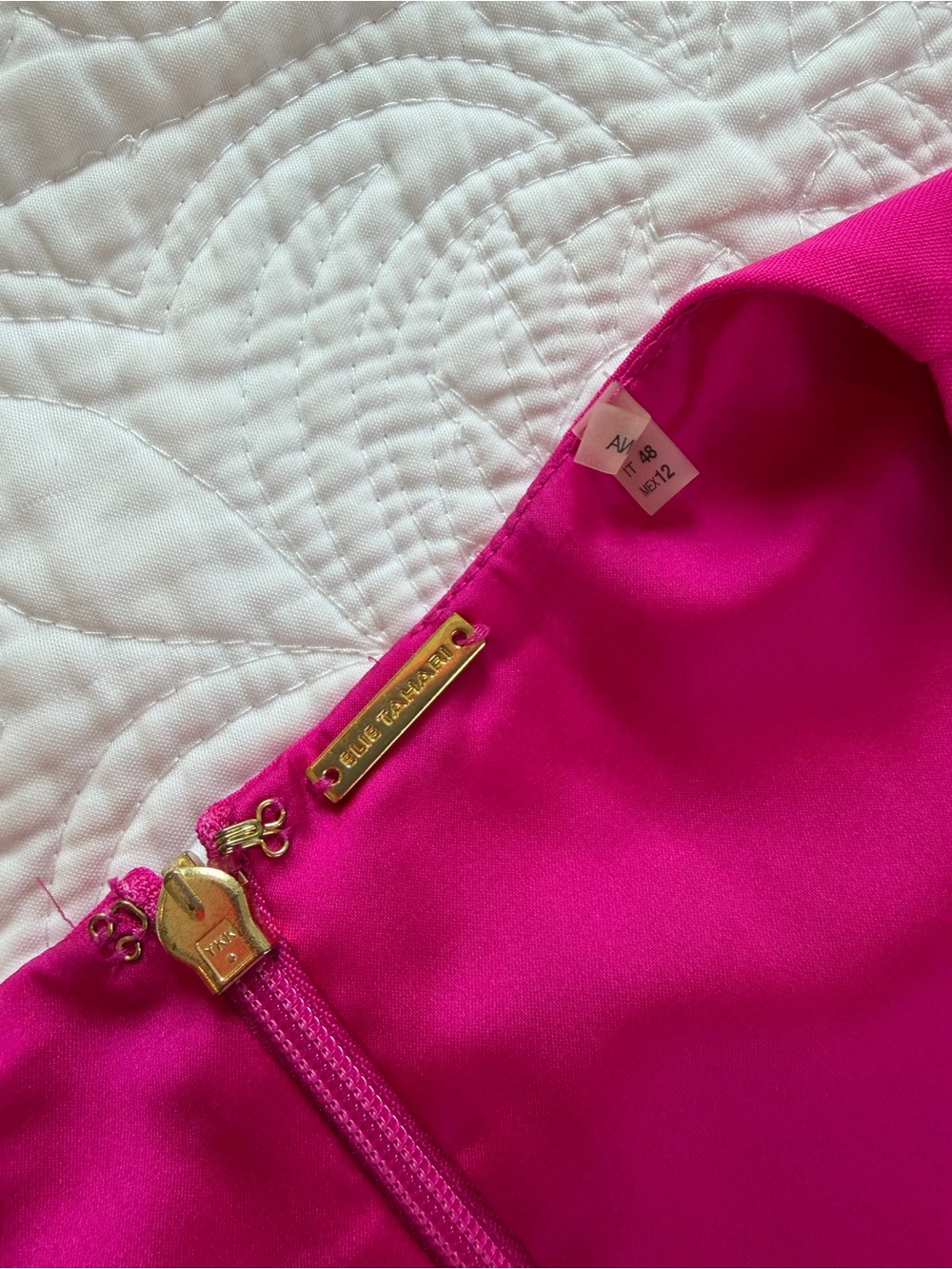 Elie Tahari Hot Pink Sleeveless Midi Sheath Dress - Picture 4 of 7